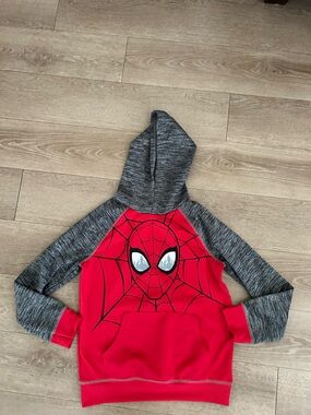 Red Spider-Man Graphic Hoodie Pullover for Kids